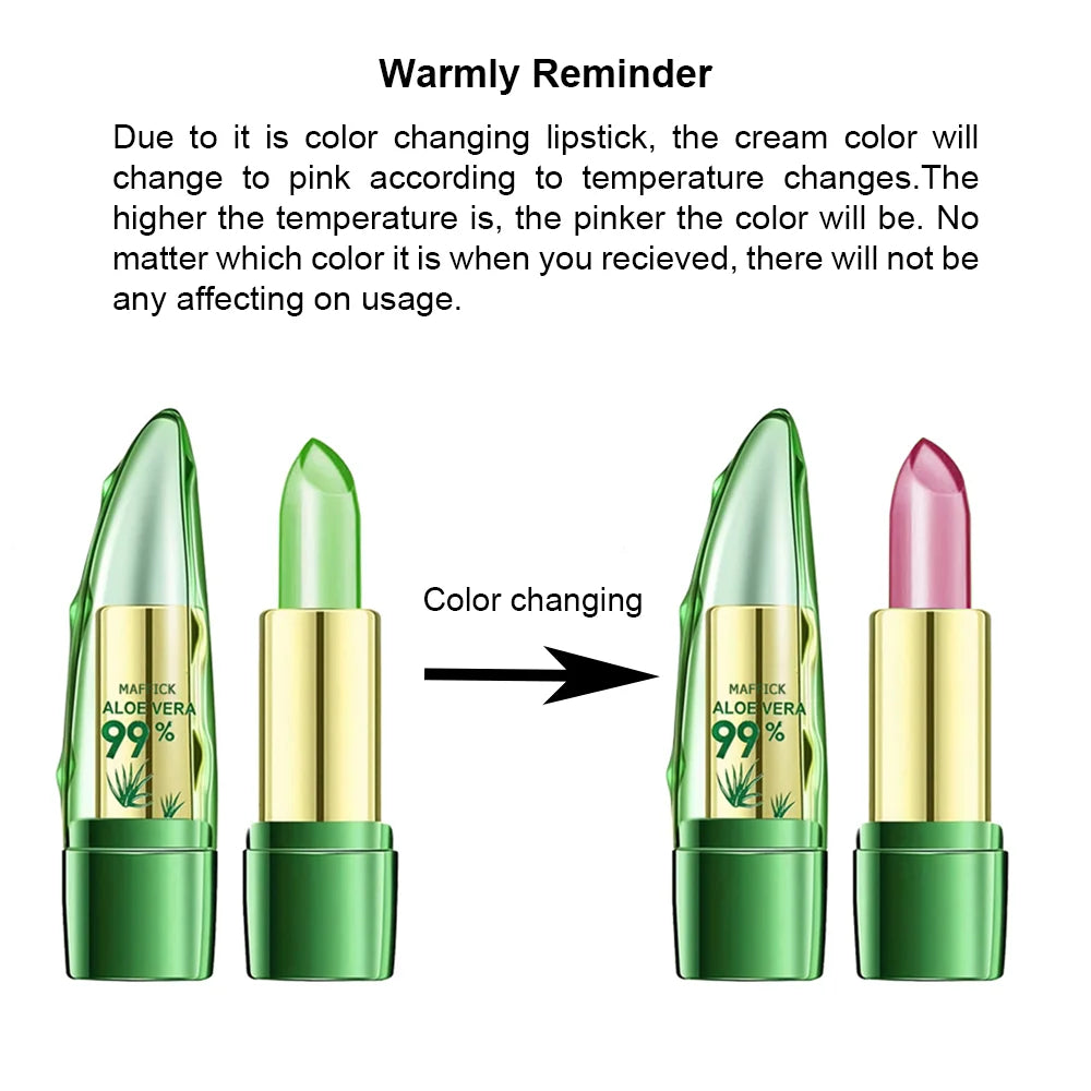 Aloe Vera Warm Change Lipstick for long-lasting lip protection