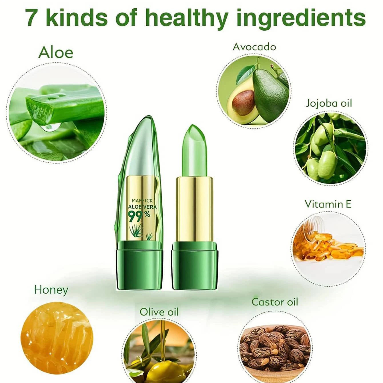 Aloe Vera Warm Change Lipstick for long-lasting lip protection